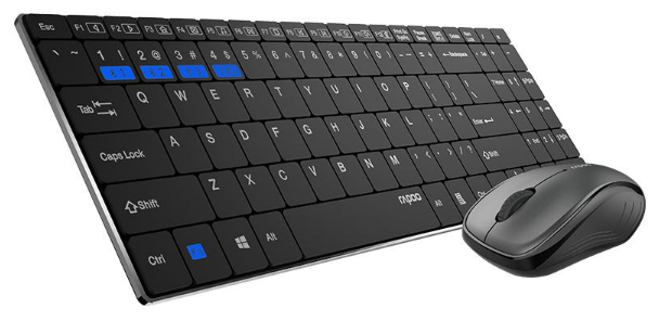 Клавиатура и мышь Rapoo 9060M Black Bluetooth (фото modal 1)