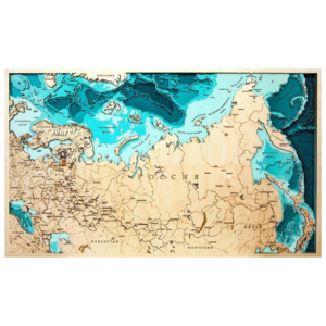 Панно ArtWood Planet Карта глубин Россия (фото modal nav 1)