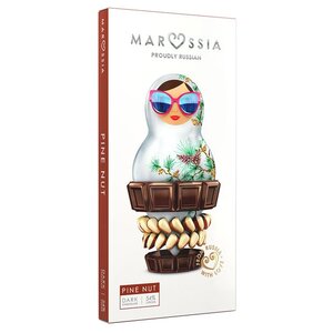 Шоколад MaRussia Темный с кедровым орехом, 54% какао (фото modal nav 1)