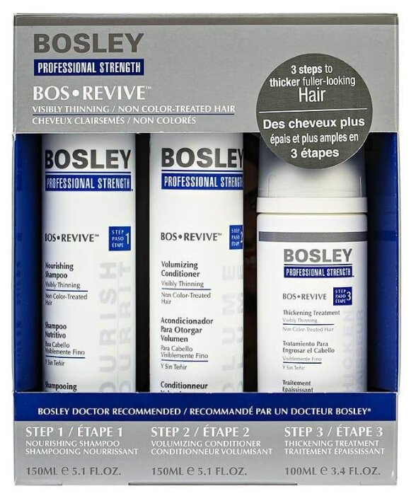Набор Bosley Starter Pack for Non Color-Treated Hair Система Синяя (фото modal 1)