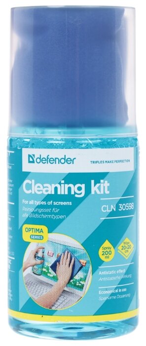 Набор Defender Screen Cleaning Kit CLN 30598 чистящий спрей+сухая салфетка для экрана (фото modal 8)