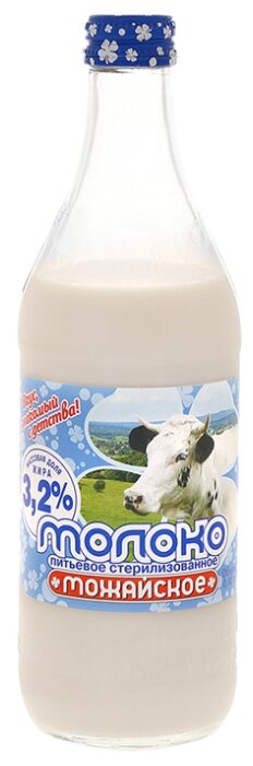 Молоко Можайское стерилизованное 3.2%, 0.45 л (фото modal 1)