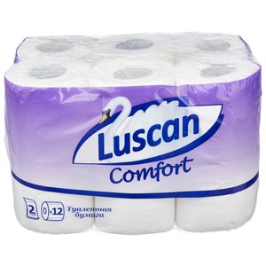 Туалетная бумага Luscan Comfort белая двухслойная (фото modal nav 3)