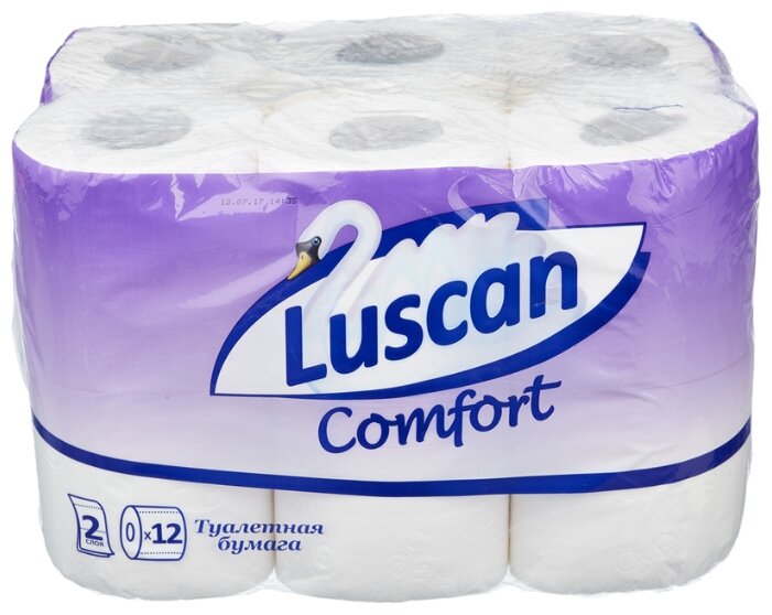 Туалетная бумага Luscan Comfort белая двухслойная (фото modal 3)