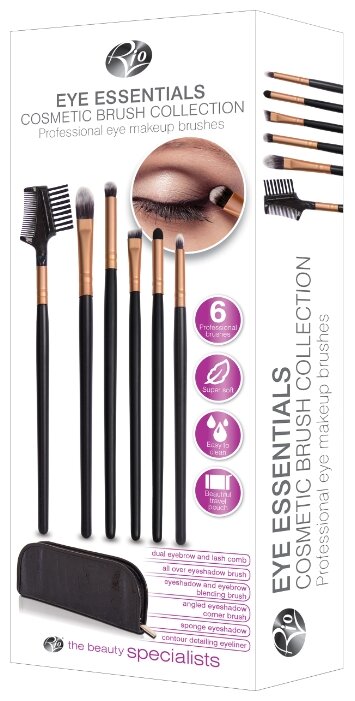 Набор кистей Rio Eye Essentials Professional Cosmetic Brush Collection, 6 шт. (фото modal 1)