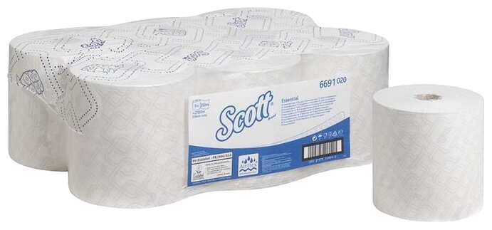 Полотенца бумажные Scott Max белые однослойные 6691 (фото modal 1)