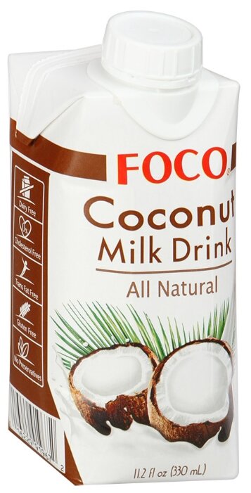 Кокосовый молочный напиток FOCO Coconut milk drink all natural (фото modal 2)