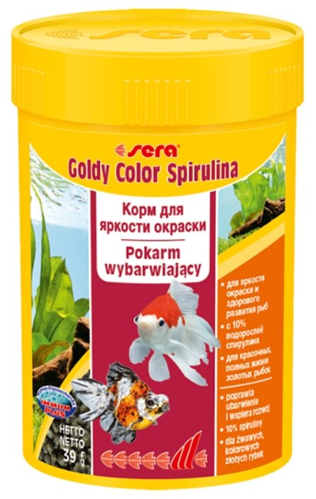 Сухой корм Sera Goldy Color Spirulina в гранулах для рыб (фото modal 3)