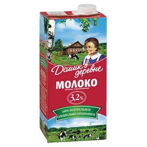 Молоко Домик в деревне стерилизованное 3.2%, 0.95 л (фото modal nav 1)