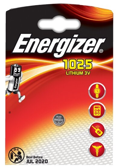Батарейка CR1025 Energizer CR1025 BL1 (фото modal 1)