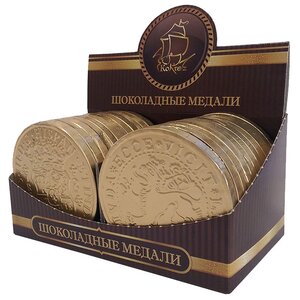 Фигурный шоколад КОРТЕС Шоколадные медали Пиратские, коробка (фото modal nav 1)