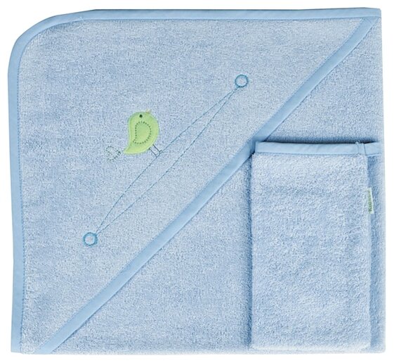 Kidboo Комплект полотенце-уголок+варежка Happy Happy (фото modal 1)