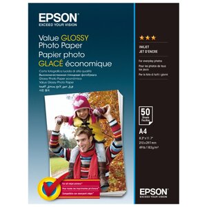 Бумага A4 50 шт. Epson Value Glossy Photo Paper (фото modal nav 1)