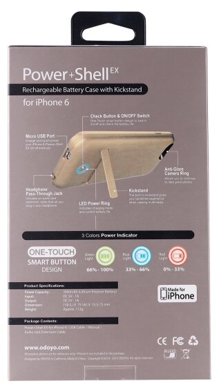 Чехол-аккумулятор Odoyo Power+Shell Ex для Apple iPhone 6/iPhone 6S (фото modal 14)
