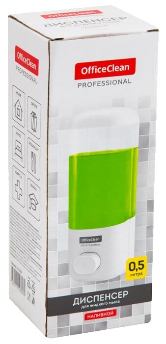 Дозатор для жидкого мыла OfficeClean Professional пластиковый 0,5 л (фото modal 2)