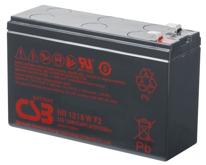 Аккумуляторная батарея CSB HR 1218W 4.5 А·ч (фото modal 1)