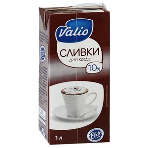 Сливки Valio ультрапастеризованные для кофе 10%, 1000 мл (фото modal nav 1)