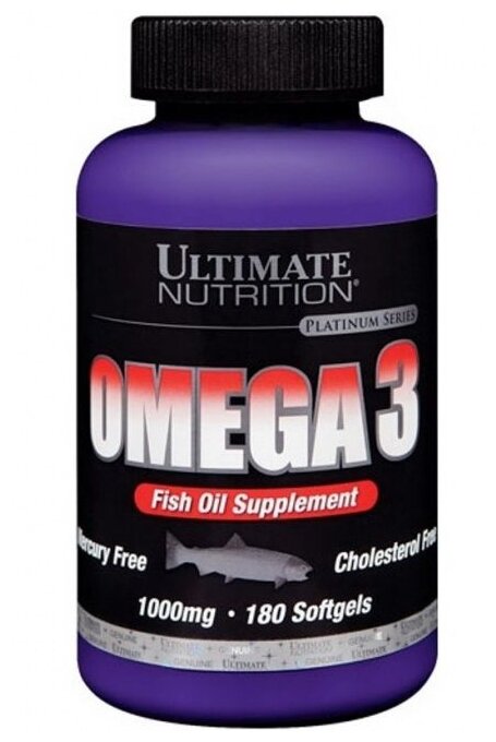 Омега жирные кислоты Ultimate Nutrition Omega 3 (180 капсул) (фото modal 1)