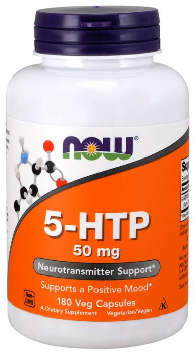 Аминокислота NOW 5-HTP 50 mg (180 капсул) (фото modal 1)