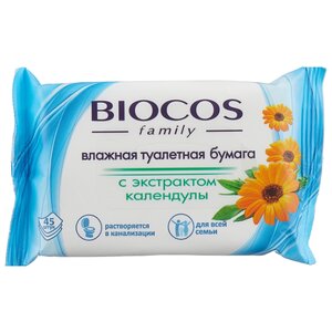 Влажная туалетная бумага BioCos для всей семьи (фото modal nav 1)