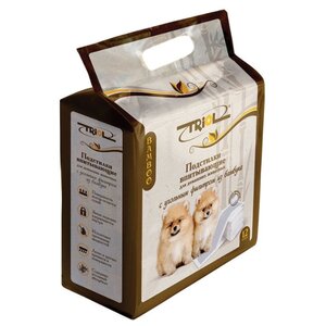 Пеленки для собак впитывающие Triol с угольным фильтром из бамбука 30551009 90х60 см (фото modal nav 1)