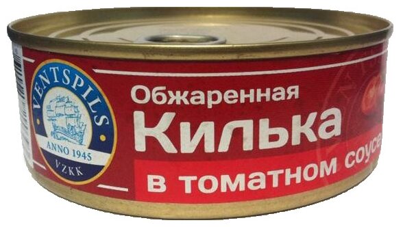 Ventspils Килька обжаренная в томатном соусе, 240 г (фото modal 1)