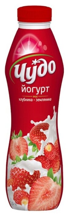 Питьевой йогурт Чудо клубника-земляника 2.4%, 690 г (фото modal 1)