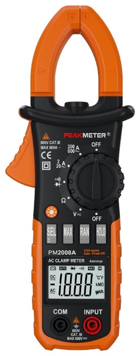 Токовые клещи Peakmeter MS2008A (фото modal 1)
