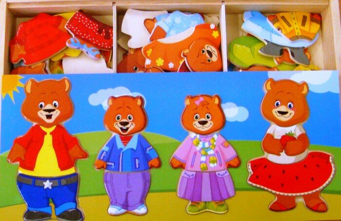Развивающая игрушка Мир деревянных игрушек Четыре медведя (фото modal 1)