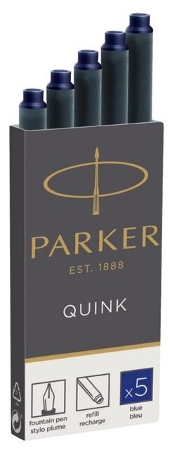 Картридж для перьевой ручки PARKER Quink Z11 (5 шт.) (фото modal 1)