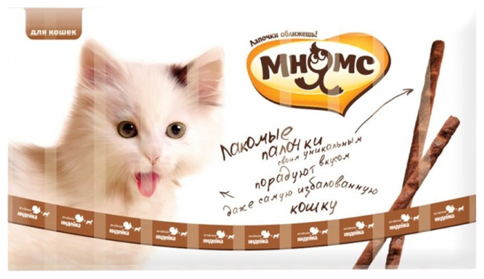Лакомство для кошек Мнямс Лакомые палочки Индейка, ягненок (фото modal 3)