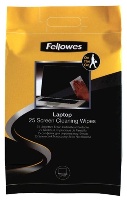 Fellowes Laptop Screen Cleaning Wipes влажные салфетки 25 шт. для ноутбука, для экрана (фото modal 1)