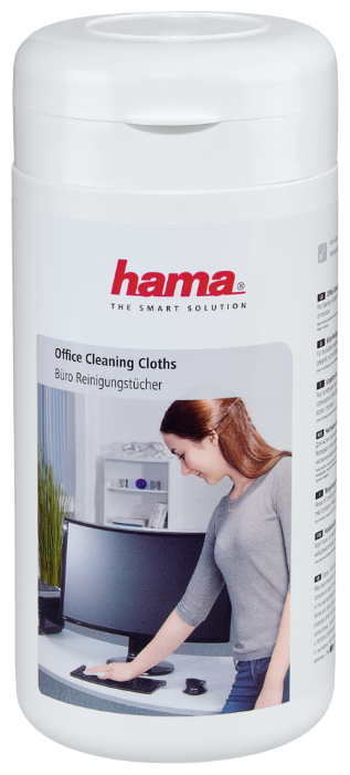 HAMA Office Cleaning Cloths влажные салфетки 100 шт. для оргтехники (фото modal 1)