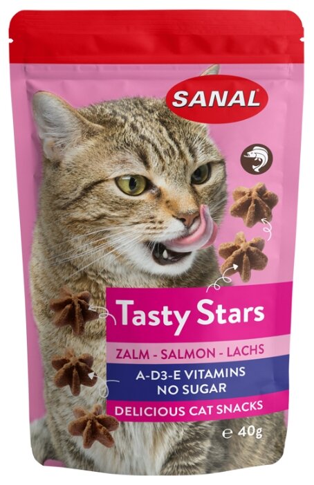 Лакомство для кошек Sanal Tasty Stars Лосось (фото modal 1)