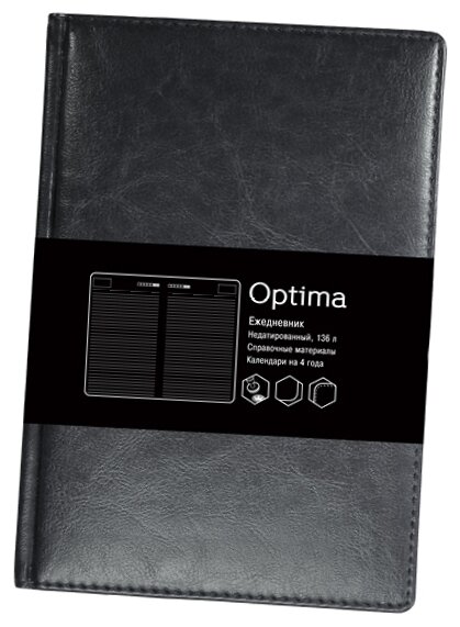 Ежедневник Listoff Optima недатированный, искусственная кожа, А5, 136 листов (фото modal 9)