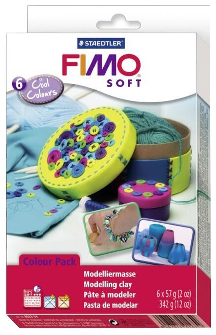 Полимерная глина FIMO Soft Набор Холодные цвета (8023 04) (фото modal 1)
