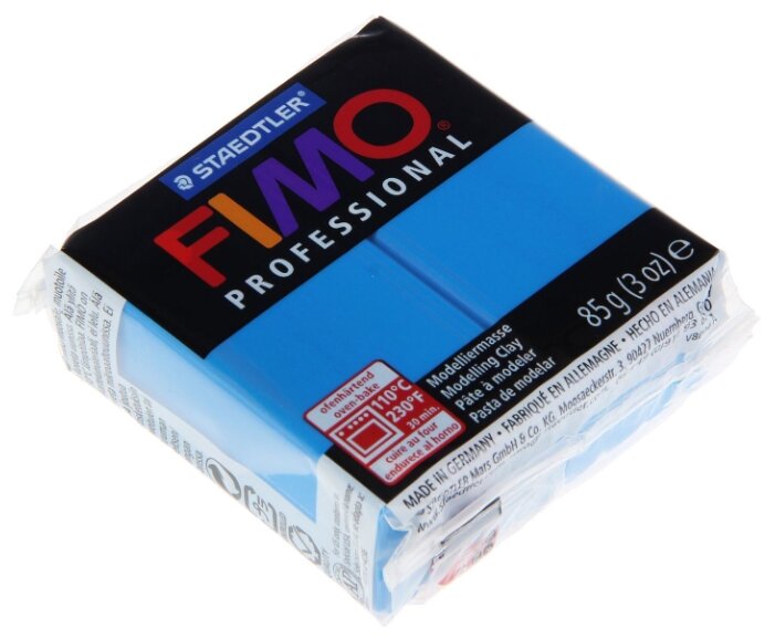 Полимерная глина FIMO Professional запекаемая 85 г чисто-синий (8004-300) (фото modal 1)