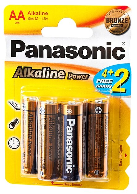 Батарейка AA Panasonic Alkaline Power LR6APB (фото modal 3)