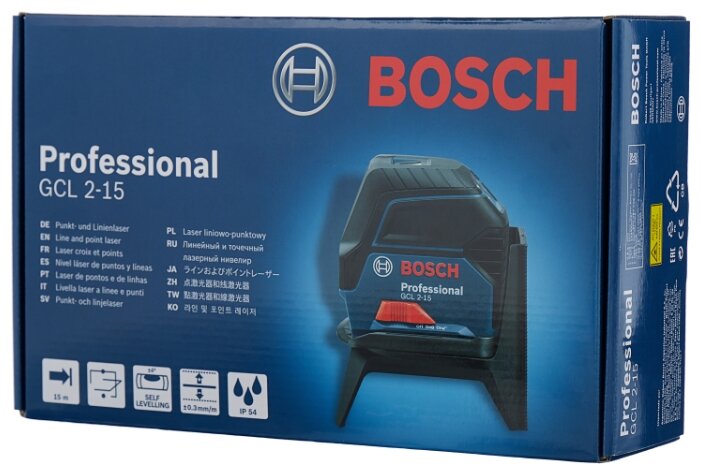 Лазерный уровень BOSCH GCL 2-15 Professional + RM 1 Professional (0601066E00) (фото modal 11)