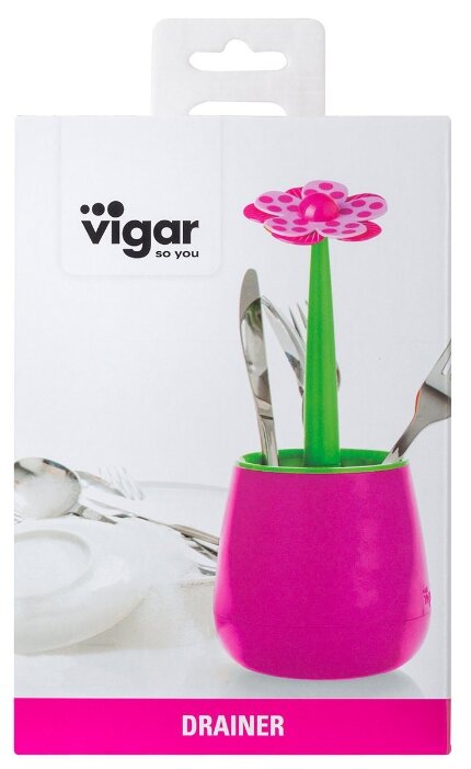 Сушилка для столовых приборов Vigar Lolaflor 12x12x27 см (фото modal 8)