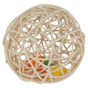 Игрушка для грызунов Fauna International Мяч плетеный 12см ротанг (фото modal nav 1)