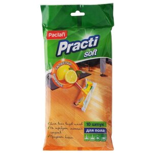 Салфетки для пола Paclan Practi Soft влажные 10 шт (фото modal nav 1)