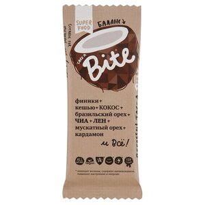 Фруктовый батончик Bite Баланс без сахара Кокос и бразильский орех, 45 г (фото modal nav 2)