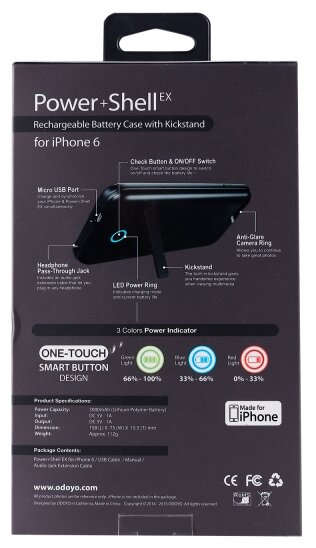 Чехол-аккумулятор Odoyo Power+Shell Ex для Apple iPhone 6/iPhone 6S (фото modal 7)