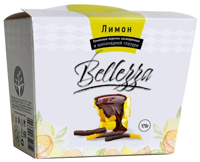 Лимонные корочки Bellezza засахаренные в шоколадной глазури (фото modal 1)