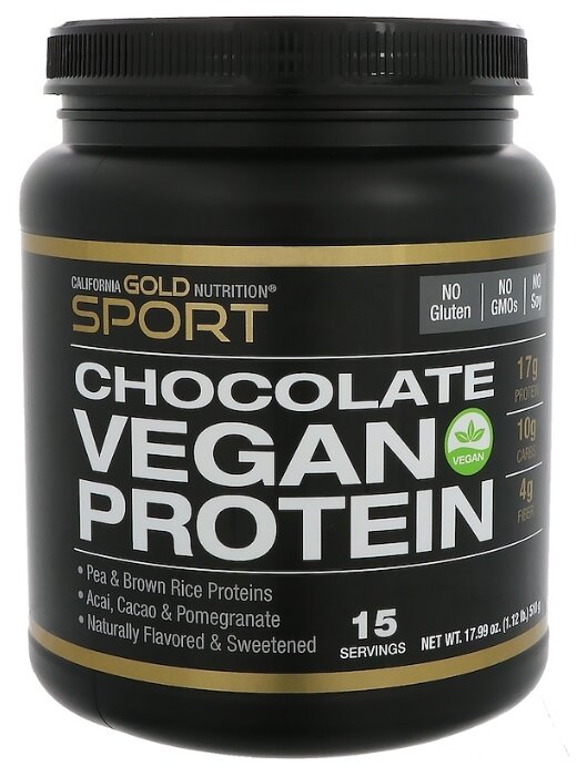Протеин California Gold Nutrition Vegan Protein (454 г) (фото modal 3)