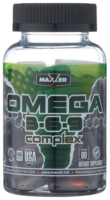 Омега жирные кислоты Maxler Omega 3-6-9 Сomplex (90 капсул) (фото modal 1)