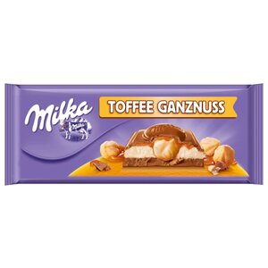Шоколад Milka Toffee Ganznuss молочный (фото modal nav 1)