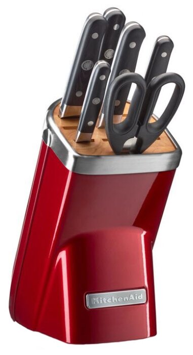 Набор KitchenAid Professional series 4 ножа, ножницы и мусат с подставкой (фото modal 1)