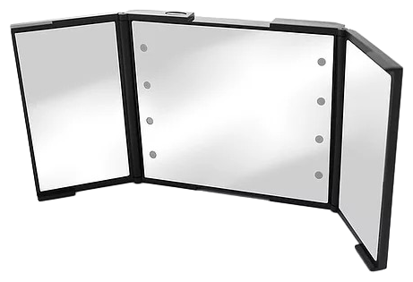 Зеркало косметическое настольное BESPECIAL трехстворчатое (малое) с подсветкой (фото modal 1)